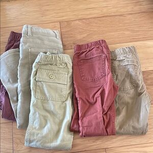 Kids' Casual Pants Set - Green, Red, Tan